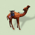 Large 20th Century Handcrafted Leather Camel