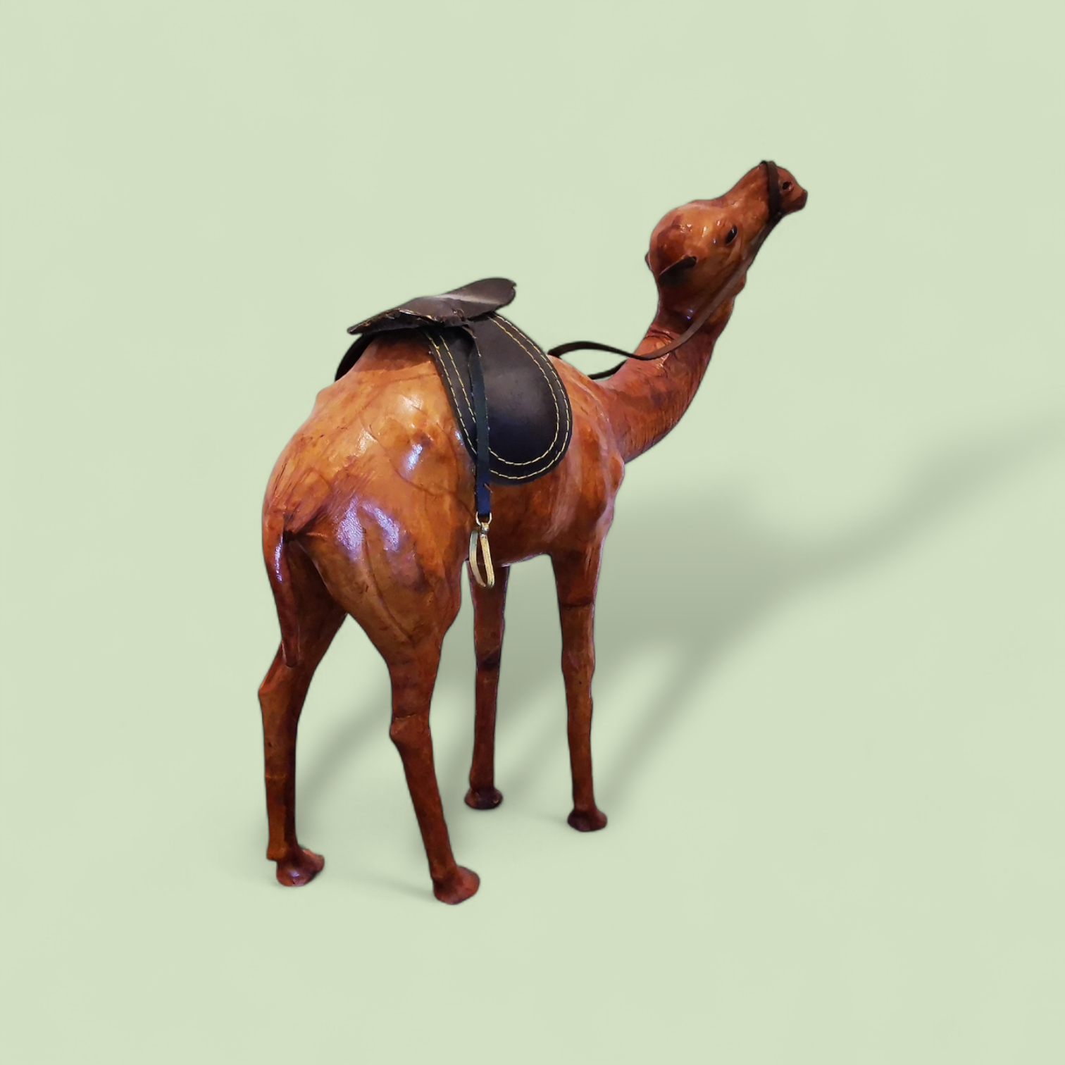 Large 20th Century Handcrafted Leather Camel