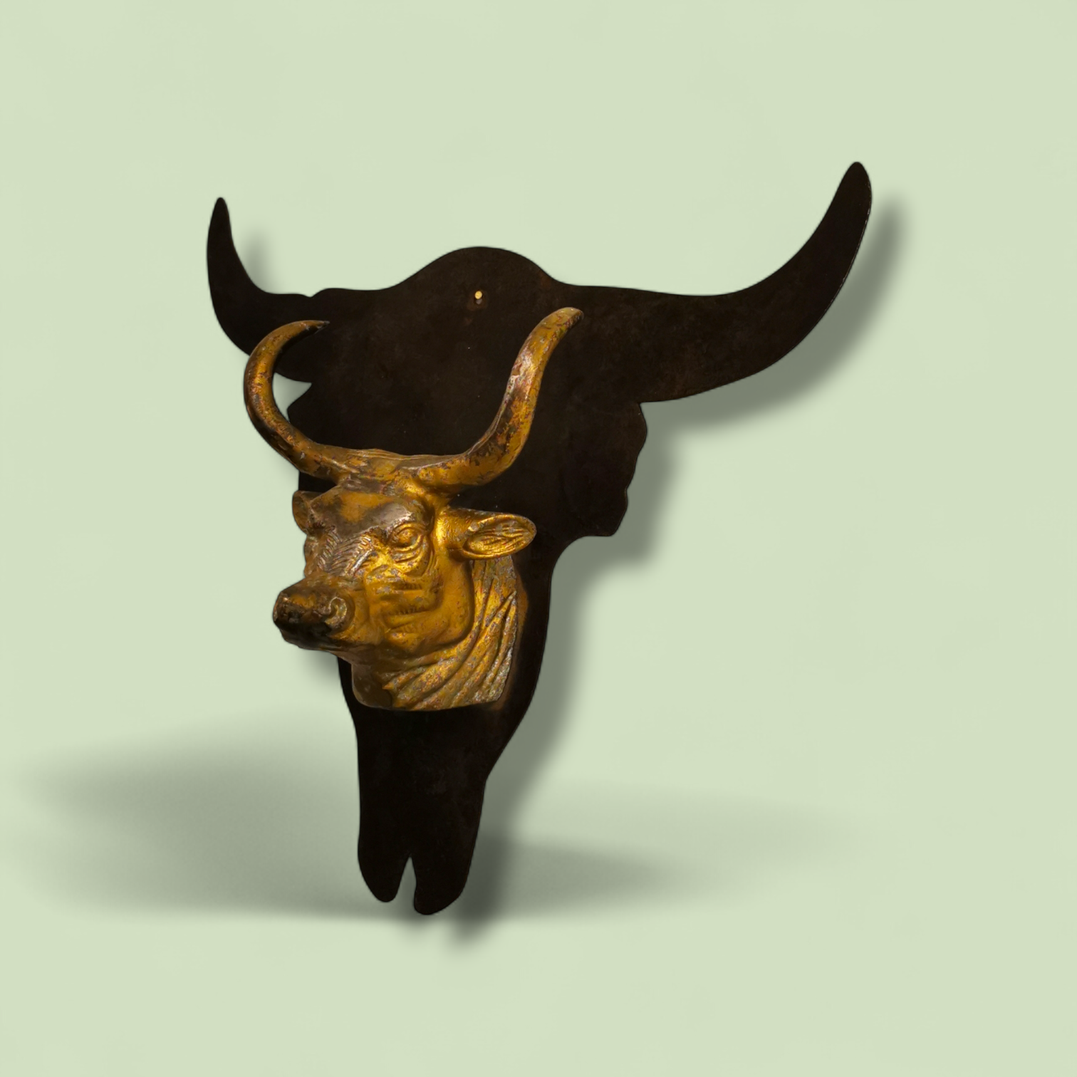 A 19th Century French Zinc Bull’s Head Boucherie/Butchers Advertising Trade Sign