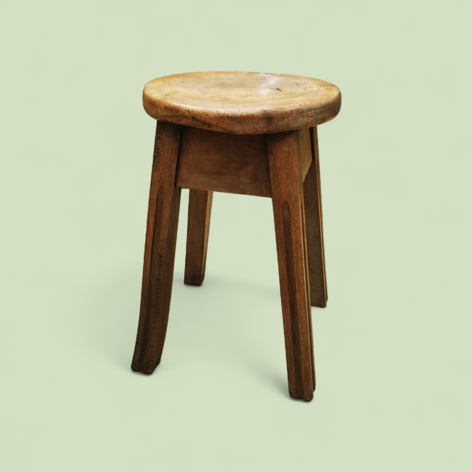 An Early 20th Century Rustic Farmhouse Stool