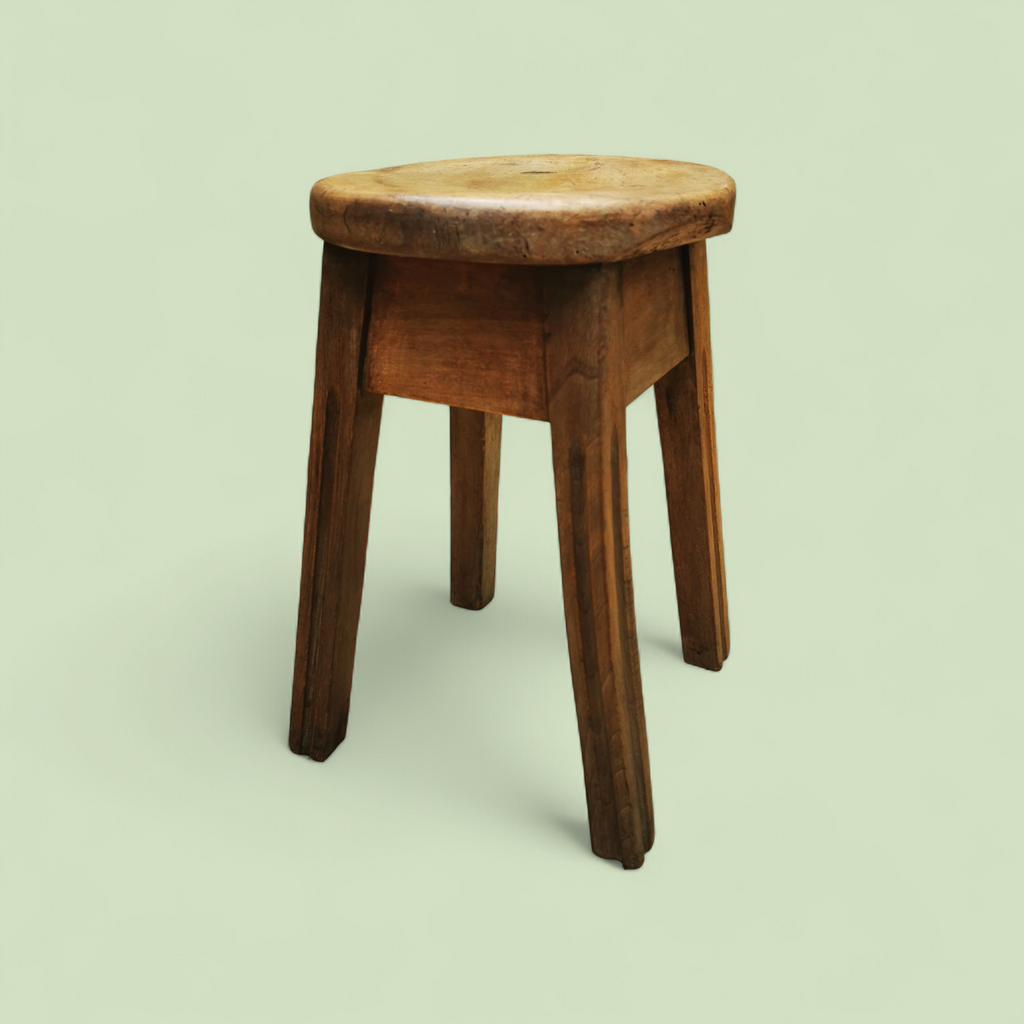 An Early 20th Century Rustic Farmhouse Stool