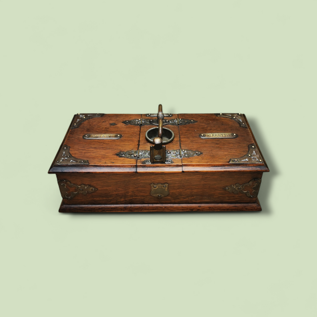 A Charming 19th Century Smokers Companion Box Inscribed Cigarettes & Cigars
