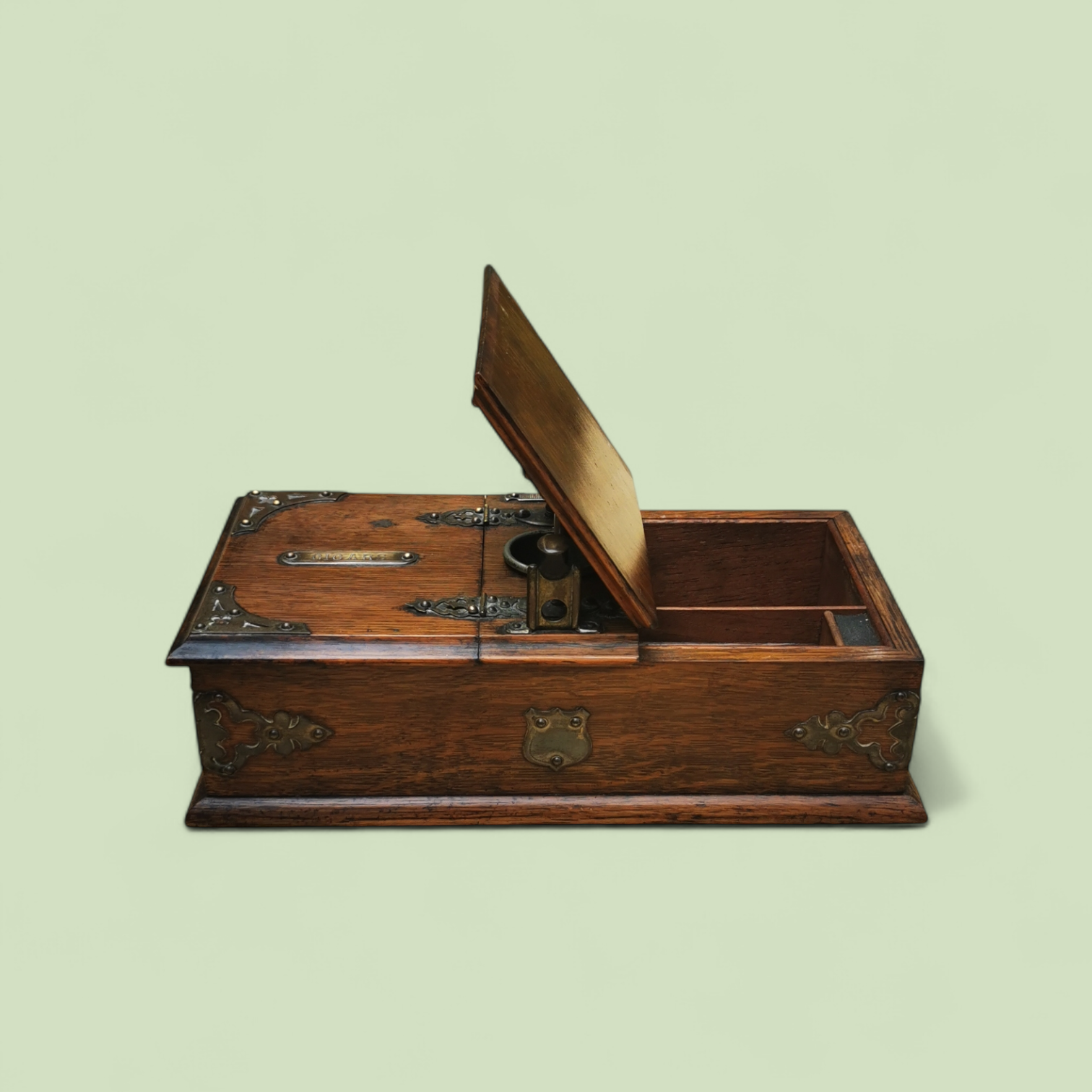 A Charming 19th Century Smokers Companion Box Inscribed Cigarettes & Cigars