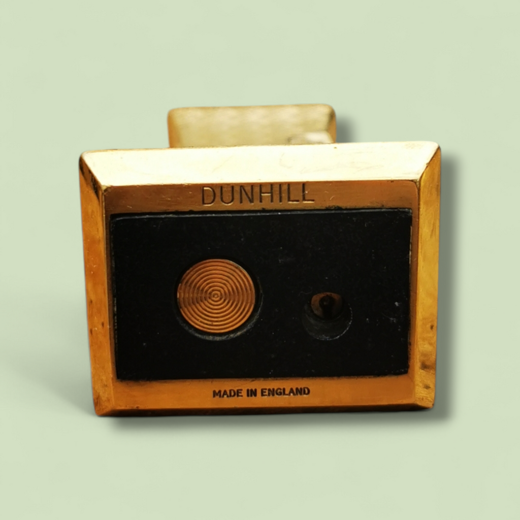 A Rare Vintage Dunhill Gold-Plated 'Wheatsheaf' Table Lighter