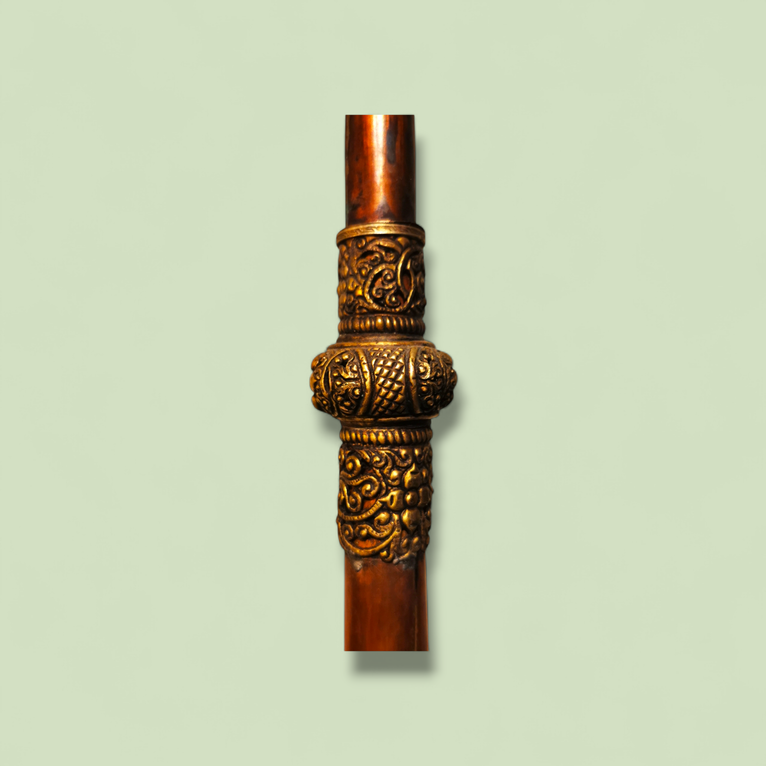 Tibetan Telescopic Horn Floor Lamp (Dungchen), Early 20th Century, circa 1900